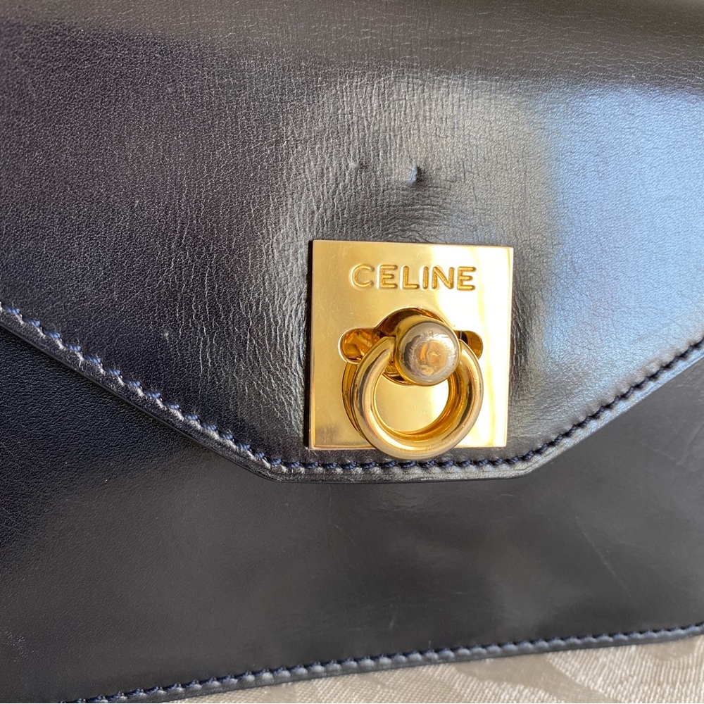 Céline Navy leather door knocker detail mini bag - Picture 9 of 16
